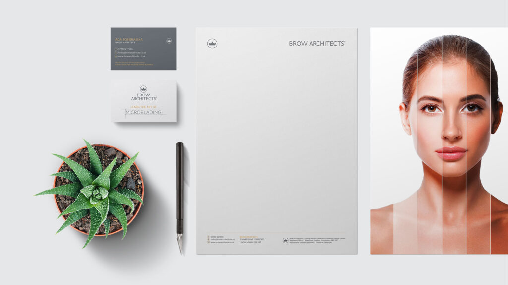 Brow Architects stationery design was part of this branding project