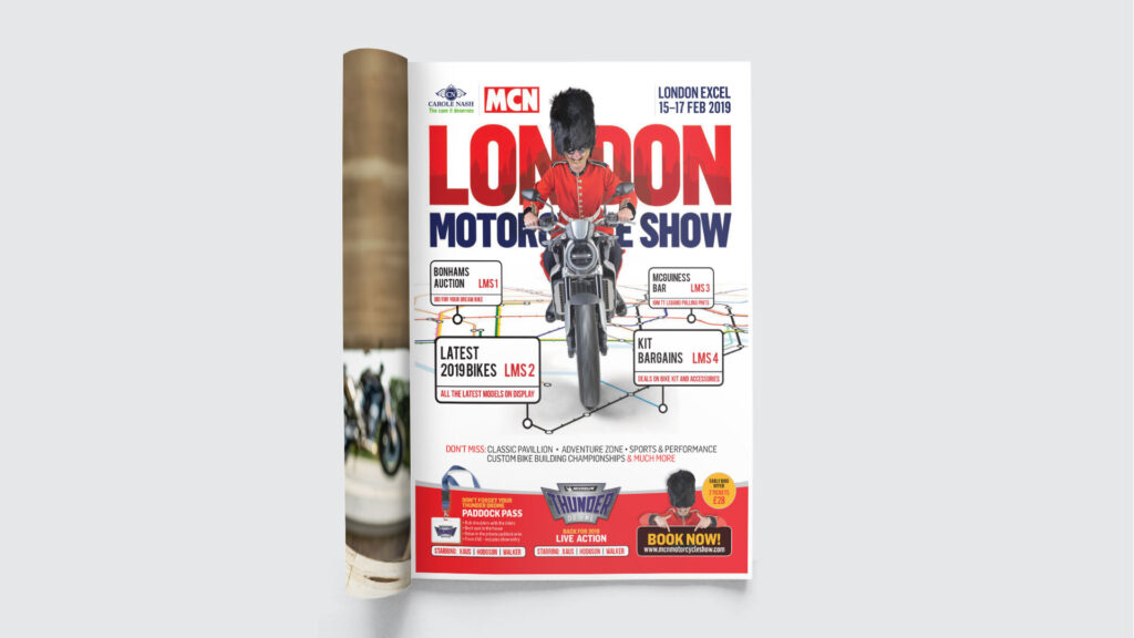 MCN London Motorcycle Show Creative Campaign Press Ad