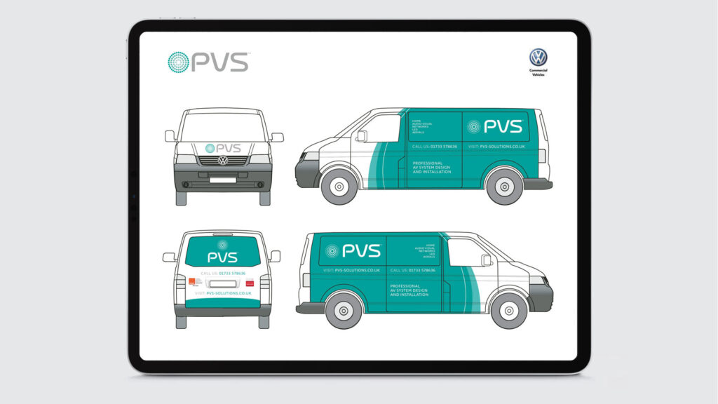 PVS branding applied to vehicle livery