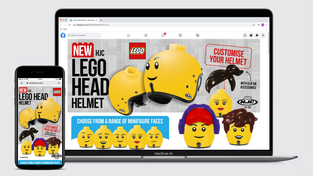 April Fools campaign creative Lego Head