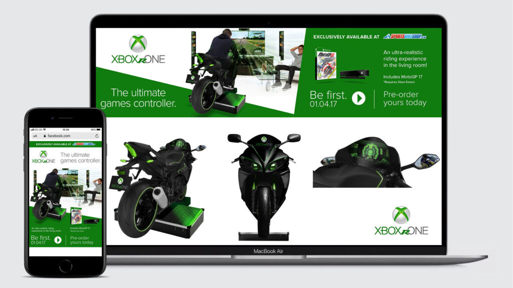 Xbox campaign creative for sportsbikeshop