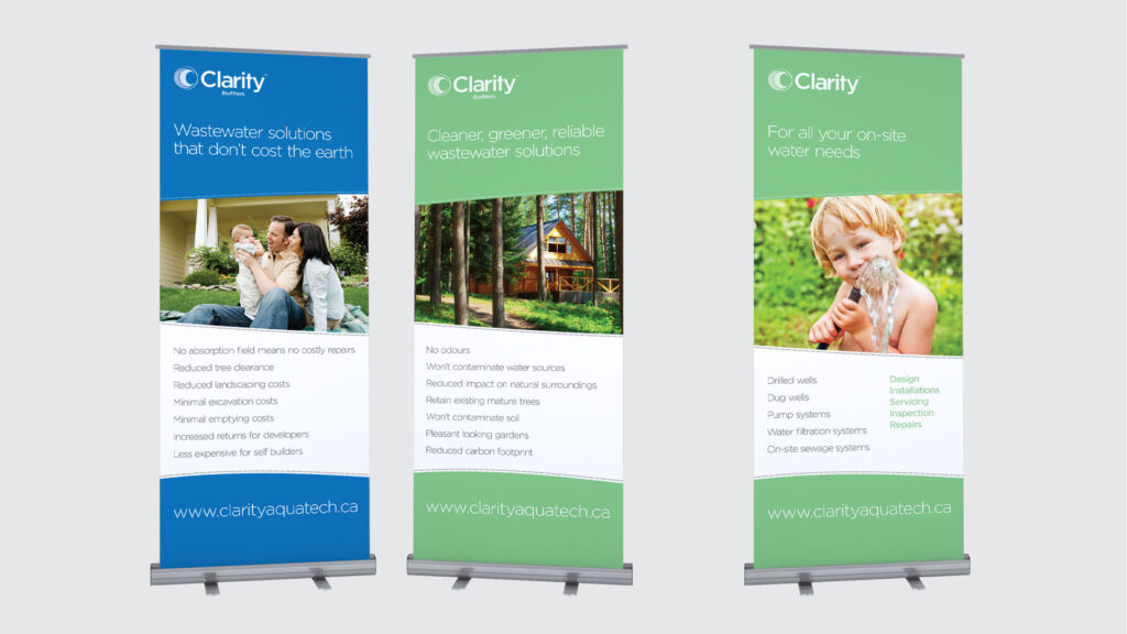 clarity roller banner design