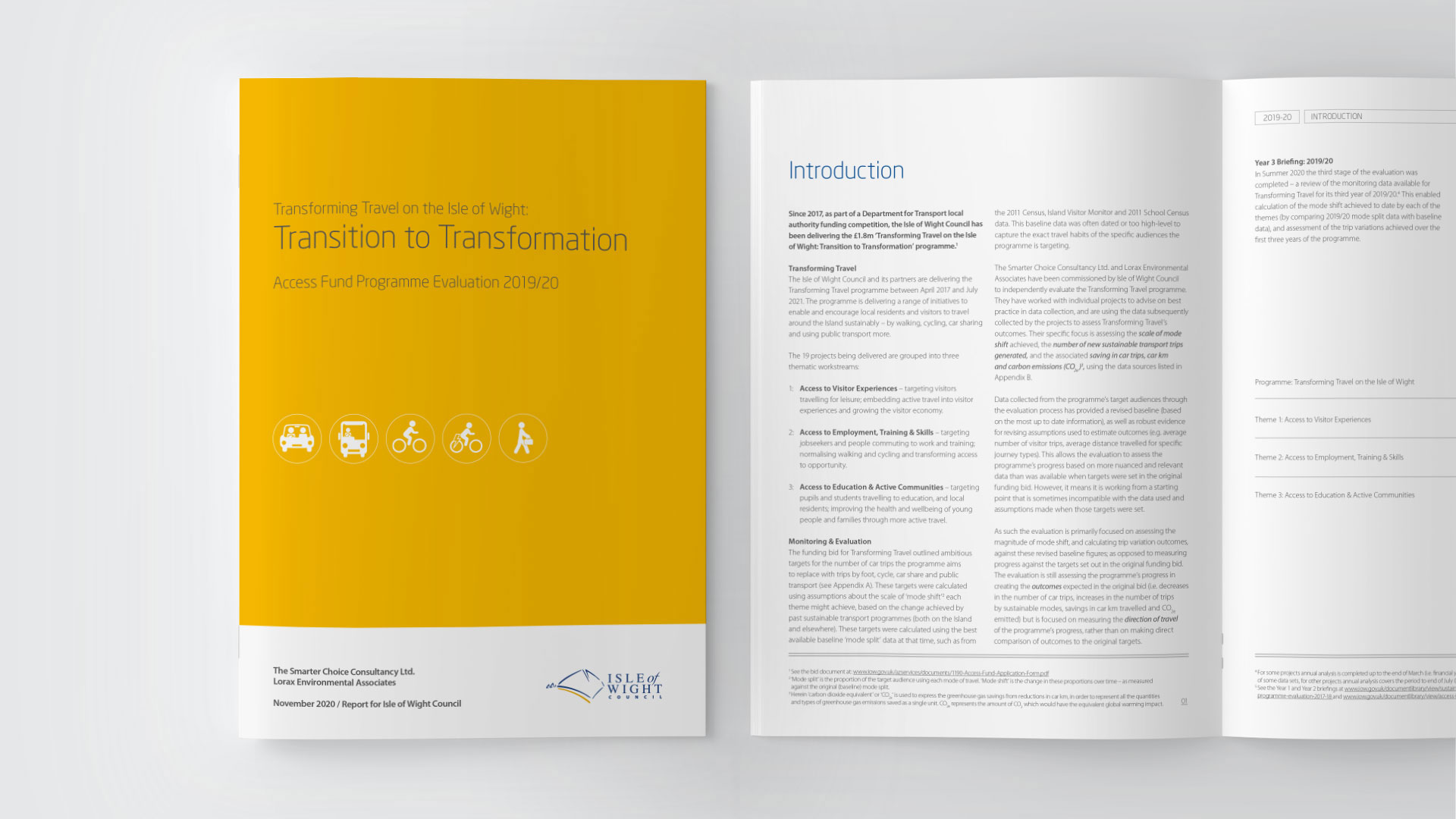 Transforming Travel in the Isle of Wight report design