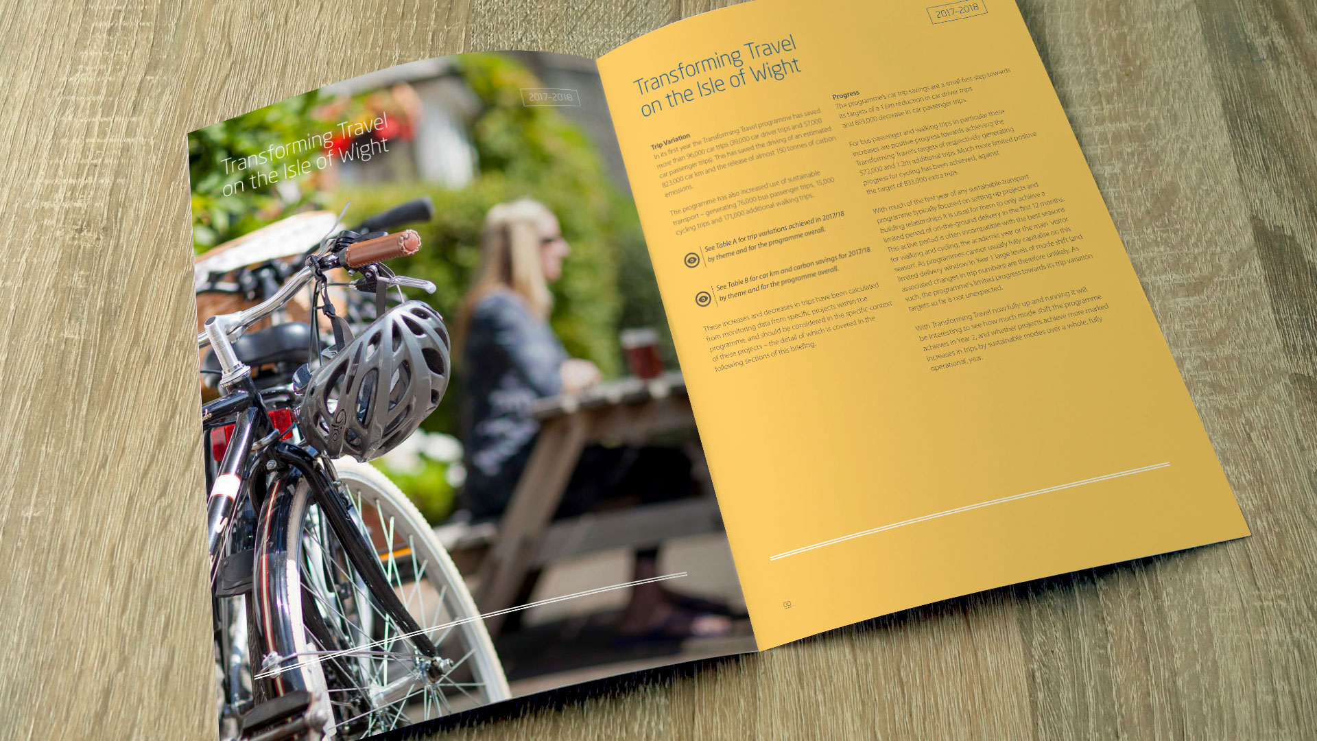 Transforming Travel in the Isle of Wight report design