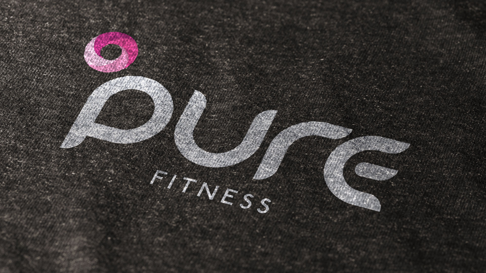 pure logo on fabric