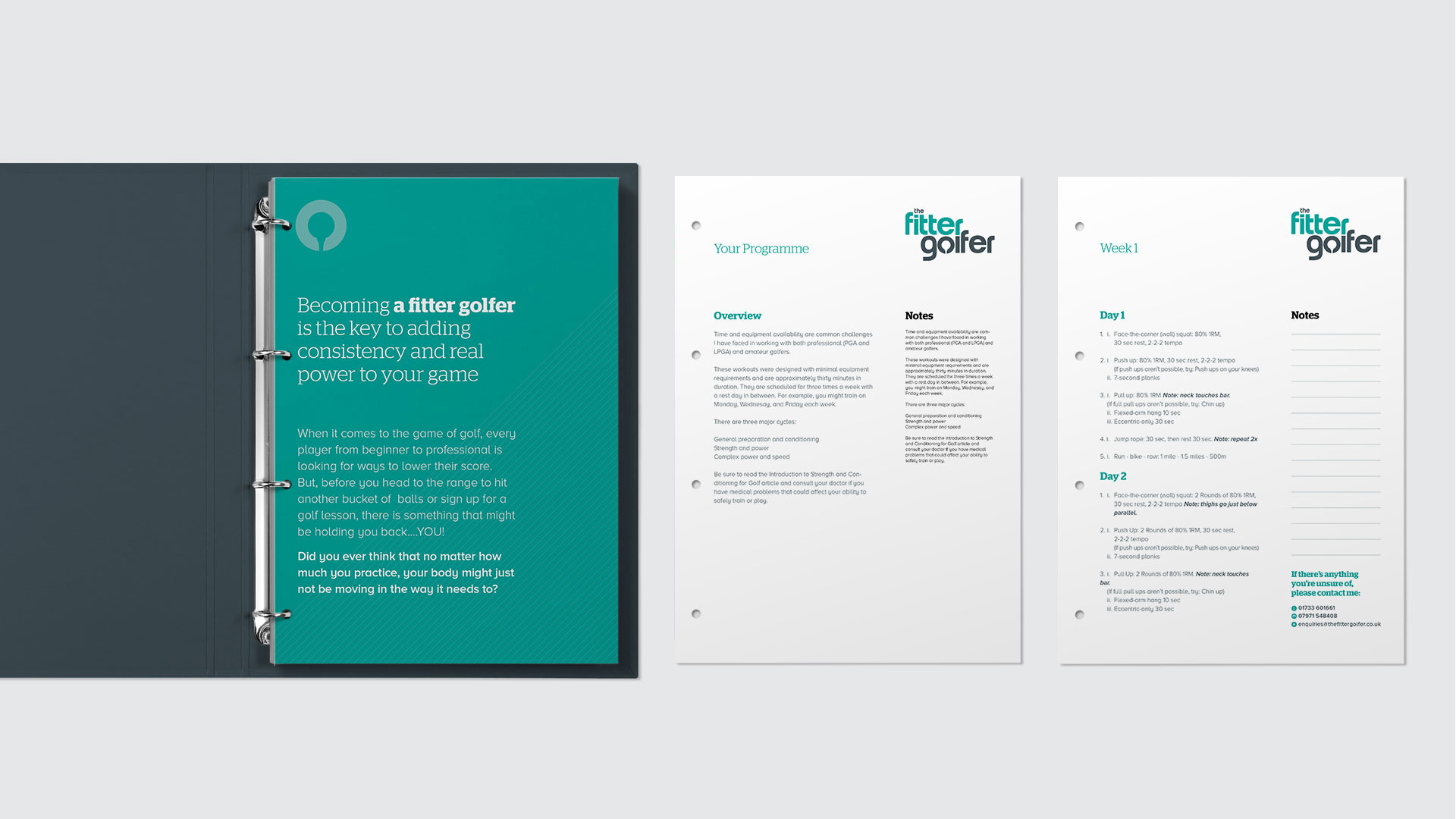 The Fitter Golfer welcome pack