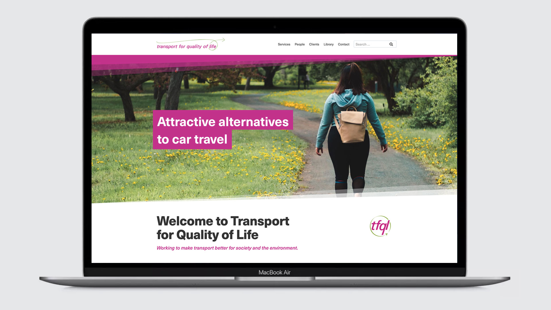 transport for quality of life website - attractive alternatives to car travel