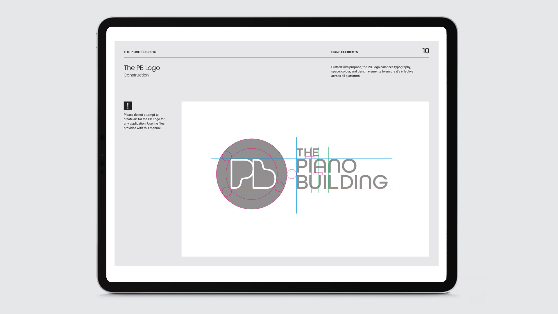 the piano building logo construction