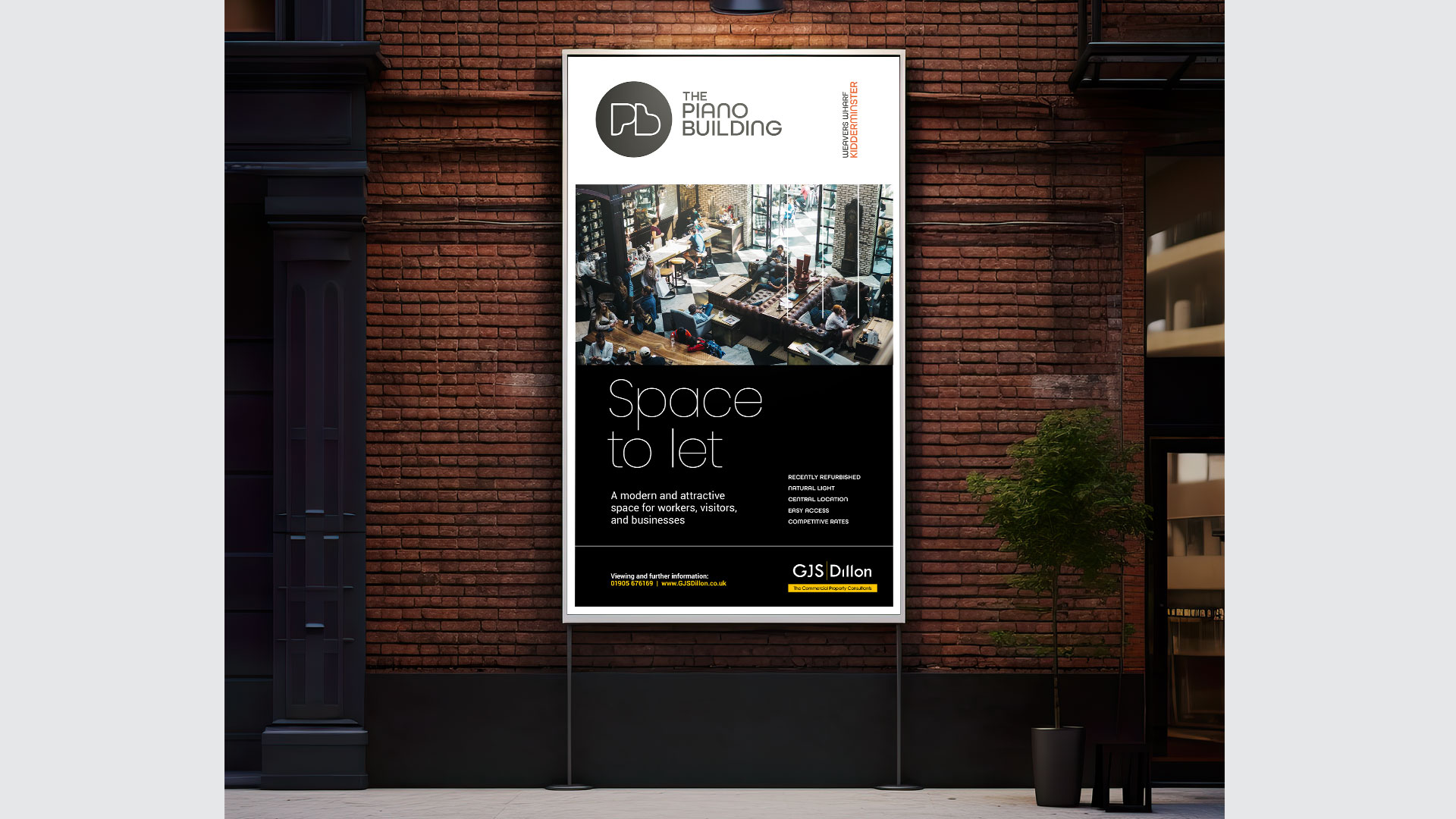 advertising for the piano building