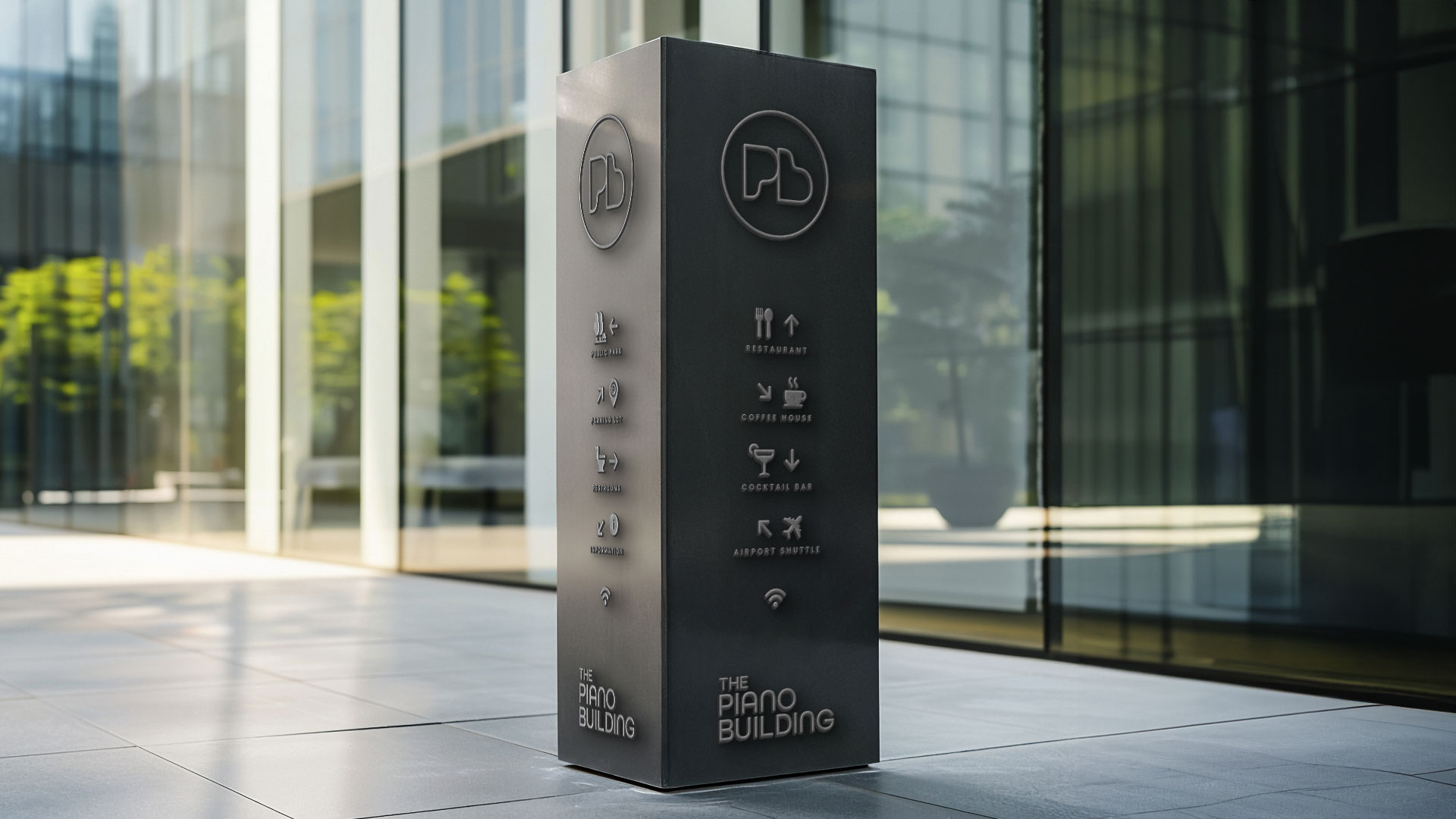 the piano building totem